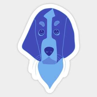 Blue head dog Sticker